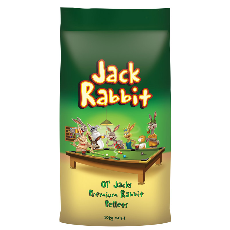 O'L JACKS PREMIUM RABBIT PELLETS (GREEN) 20KG