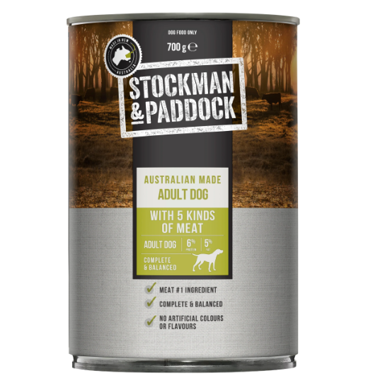 STOCKMAN & PADDOCK WET FOOD 5 KINDS MEAT [Sz:12X 700G]