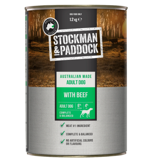 STOCKMAN & PADDOCK WET FOOD BEEF [Sz:6X 1.2KG]