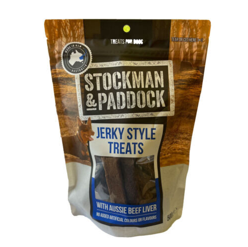 STOCKMAN & PADDOCK JERKY TREATS 500GM
