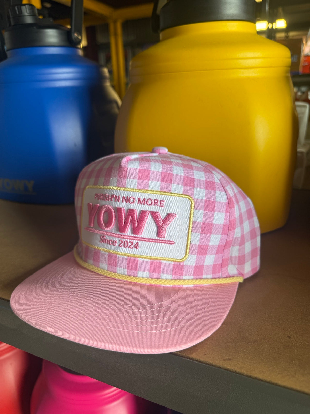 YOWY CAP - PINK AND YELLOW