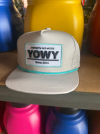 YOWY CAP - GREY AND TURQOISE